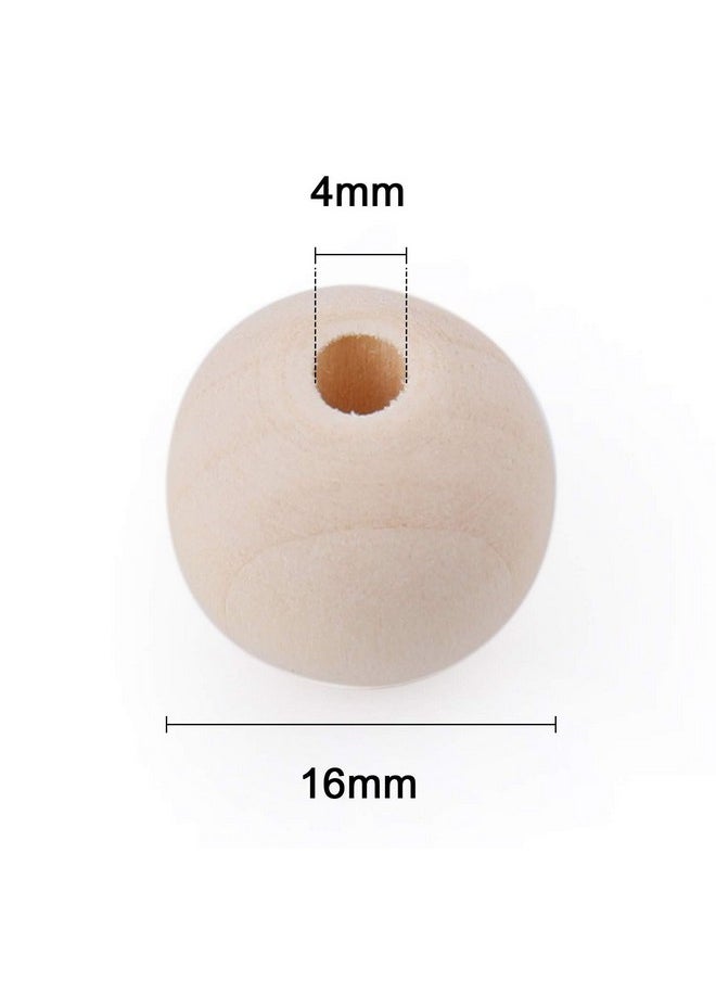 Foraineam 300 Pieces 16Mm Natural Wood Beads Unfinished Round Wooden Loose Beads Wood Spacer Beads For Craft Making  - Image 3