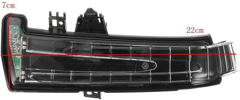 GSRECY ضوء مؤشر المرآة الخارجية متوافق مع مرسيدس A B C CLA GLA GLK الفئة W204 W212 W221 W176 W246 X204 W218 ضوء علامة أصفر LED للمرآة الجانبية (الجانب الأيسر) - Image 5