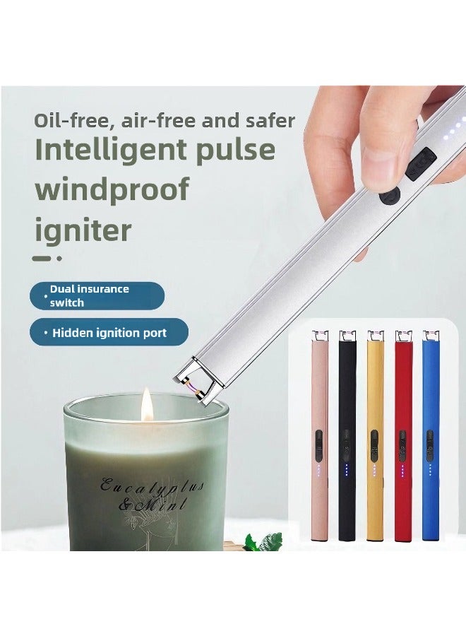 Electric Candle Lighter Plasma Arc Lighters Windproof & Flameless USB Rechargeable with Safety Switch - Image 4