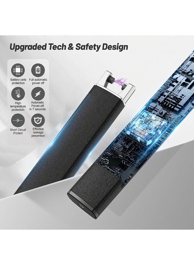 Electric Candle Lighter Plasma Arc Lighters Windproof & Flameless USB Rechargeable with Safety Switch - Image 3