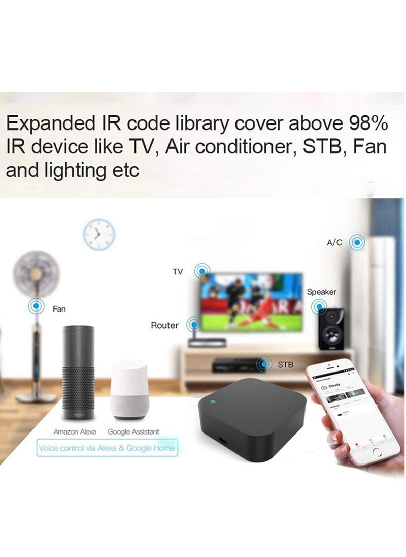 Generic - Smart Universal IR Blaster with Temperature Humidity Monitor,Tuya Universal IR Remote Control with LCD Display,for TV Air Conditioner STB Audio, Works with Alexa, Google Home, IFTTT - Image 1