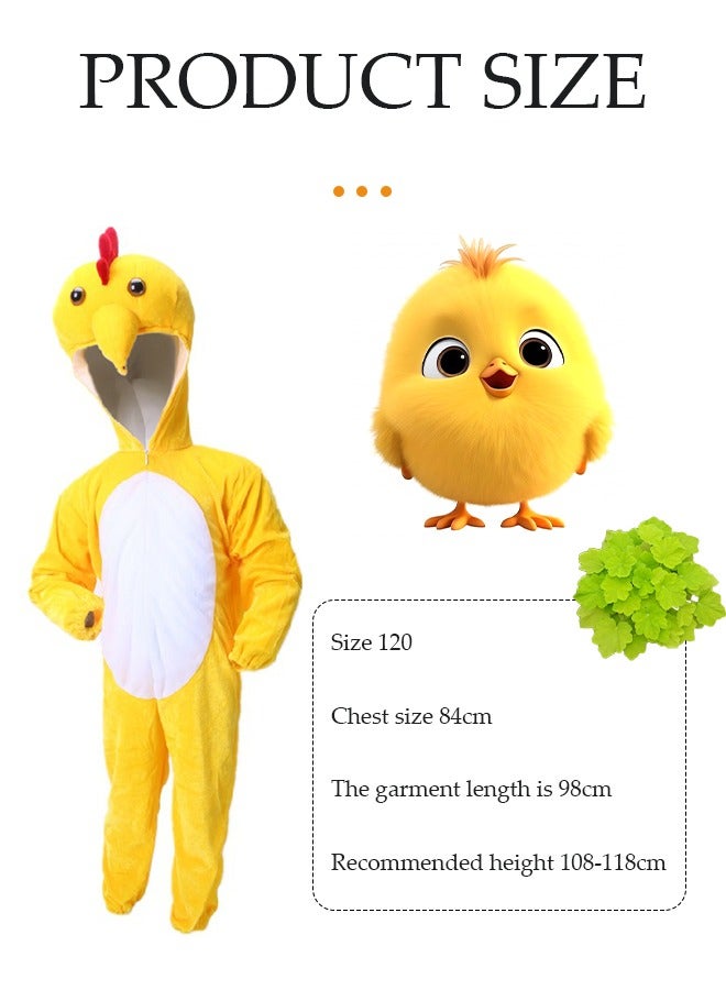 DUNISO Kids chicken costumes, fancy costumes adorable animal jumpsuit costumes,suitable for boys and girls' role playing sets, suitable for children with a height of 108-118cm - Image 4