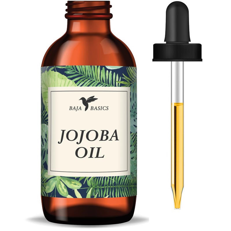 Baja Basics Pure Jojoba Oil for Skin Cold Pressed Moisturizer for Face Body Nails and Hair  MultiPurpose Beauty Product  Vitamin E  AntiAging Hydrating Oil for Men and Women  4 oz Bottle