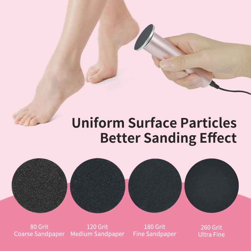 APRELM 120pcs Replaceable Sandpaper for Electric Foot Callus Remover, 180 Grit Fine Sandpaper Refill Discs - Image 4