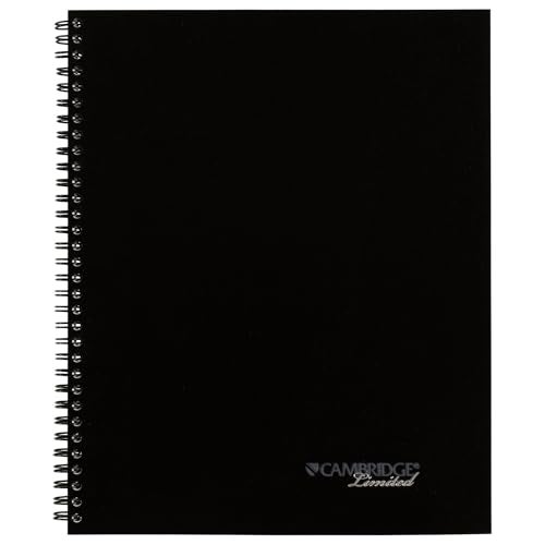 Cambridge Limited Business Notebook with QuickNotes Legal Ruled Paper 8 x 11 80 Sheets Flexible Soft Touch Cover Wirebound Gray 06066