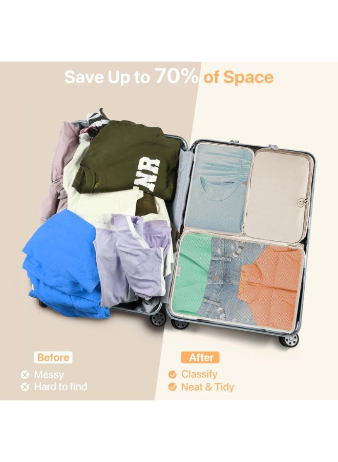11-Piece Travel Packing Organizer Set – Durable Nylon Luggage Organizers with Foldable Packing Cubes, Hanging Toiletry Bag, Shoe Storage Pouches, and Drawstring Bags for Clothes and Accessories – Perfect for Efficient, Space-Saving Travel in Style  - Image 5