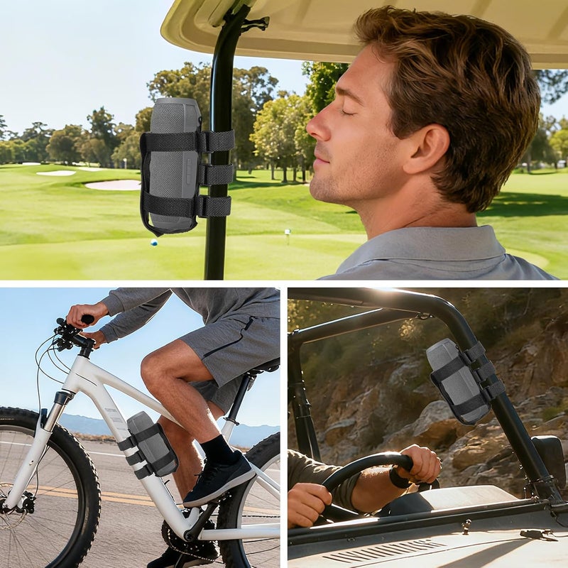 Neewer Portable Speaker Mount for Golf Cart Accessories, Heavy Duty Adjustable Nylon Strap Holder for Wireless Bluetooth Speaker, Club Car UTV ATV Bike Scooter Motorcycle, GF02S - Image 5