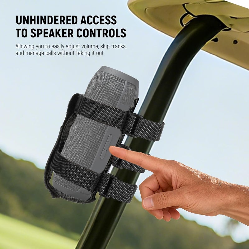 Neewer Portable Speaker Mount for Golf Cart Accessories, Heavy Duty Adjustable Nylon Strap Holder for Wireless Bluetooth Speaker, Club Car UTV ATV Bike Scooter Motorcycle, GF02S - Image 4