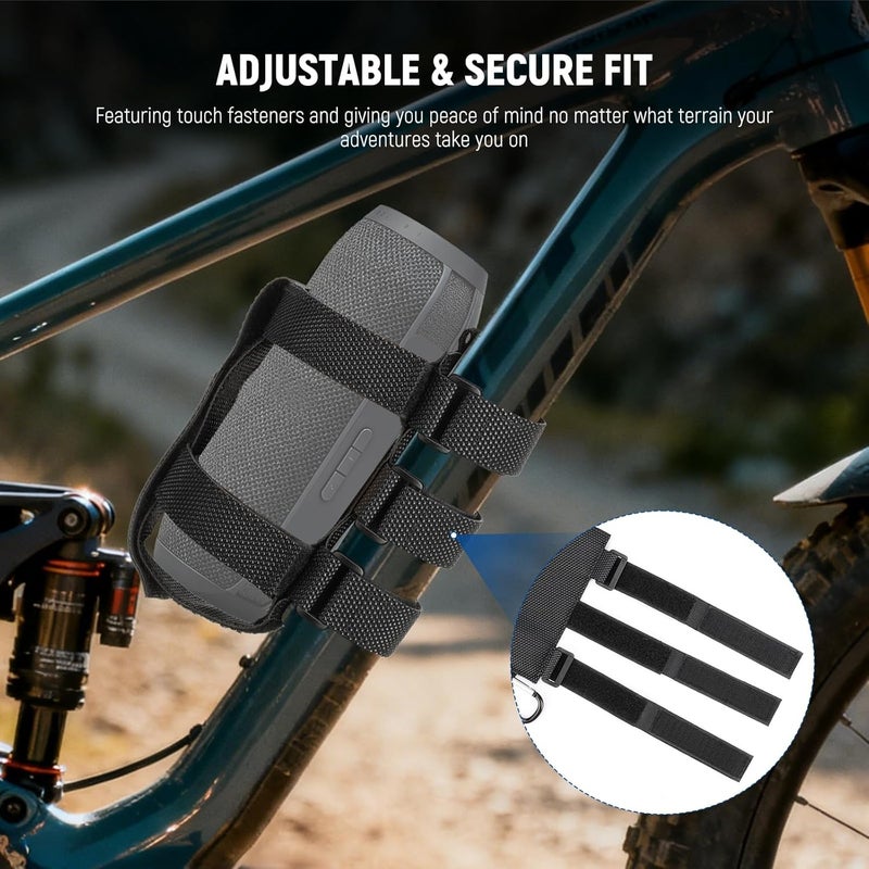 Neewer Portable Speaker Mount for Golf Cart Accessories, Heavy Duty Adjustable Nylon Strap Holder for Wireless Bluetooth Speaker, Club Car UTV ATV Bike Scooter Motorcycle, GF02S - Image 2