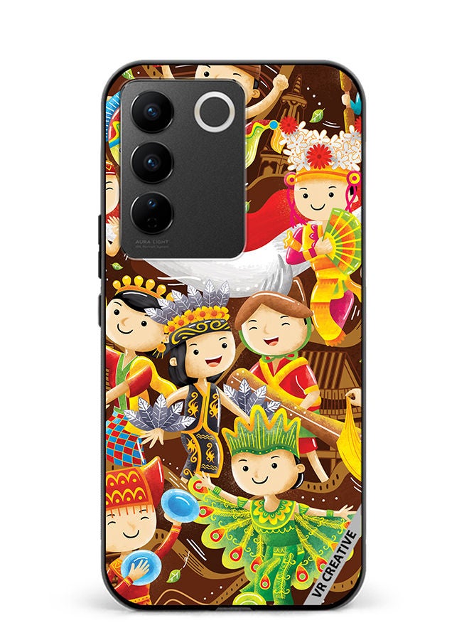 Protective Case Cover For Vivo V27 Pro Indonesian Cartoon Design Multicolour