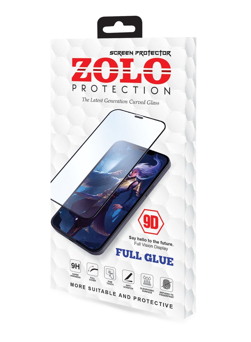 Zolo 9D Tempered Glass Screen Protector For Apple iPhone 8plus  Black/Clear