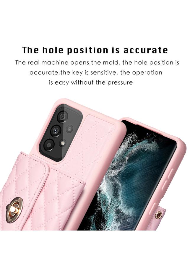 S-TOP Case For Samsung Galaxy A53 5G Horizontal Metal Buckle Wallet Rhombic Leather Phone Case - Image 3