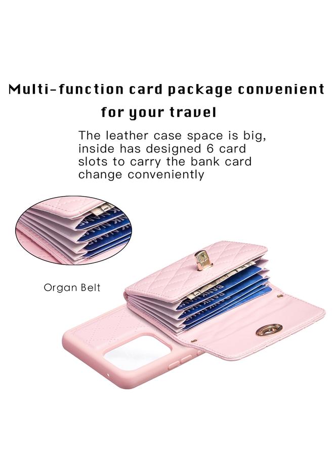 S-TOP Case For Samsung Galaxy A53 5G Horizontal Metal Buckle Wallet Rhombic Leather Phone Case - Image 4