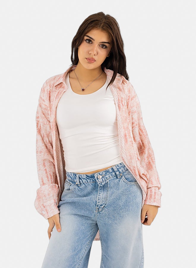 Mosca Women's Oversized Linen Shirt with Balloon Long Sleeves - Cashmier - Image 2