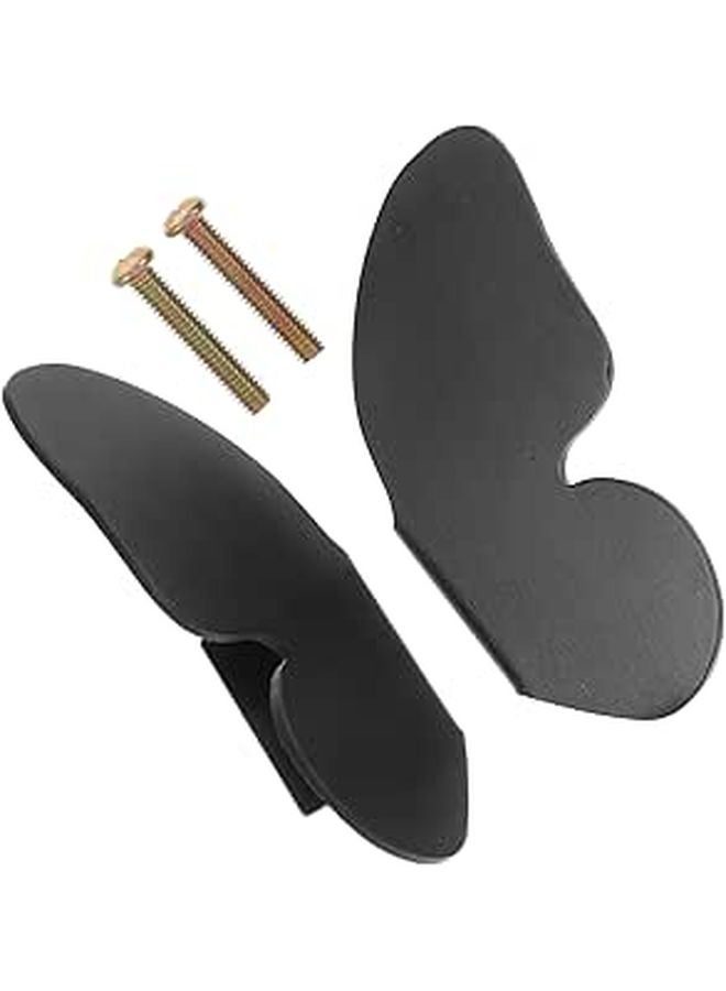 Matte Black Vintage Brass Butterfly Drawer Pulls Single Hole Cabinet Knobs 1 Pair - Image 1