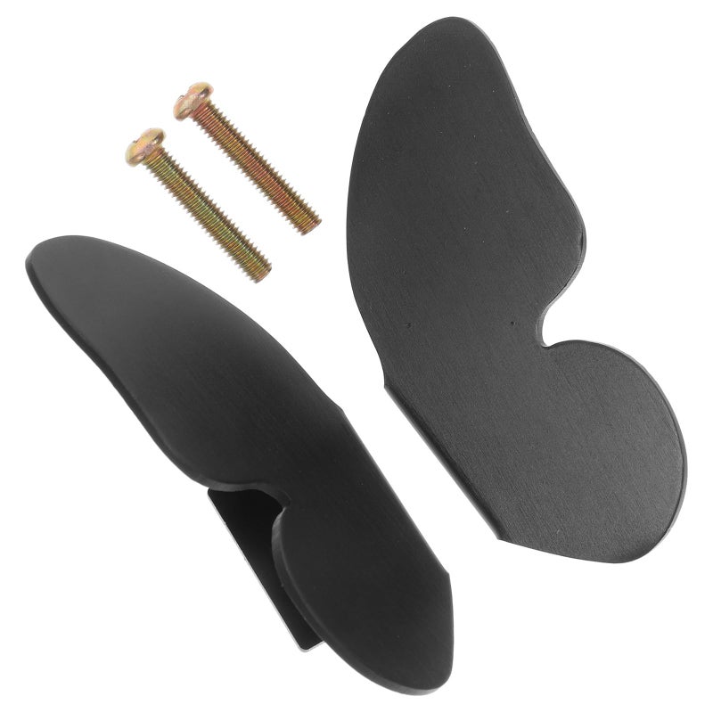 Matte Black Vintage Brass Butterfly Drawer Pulls Single Hole Cabinet Knobs 1 Pair - Image 2