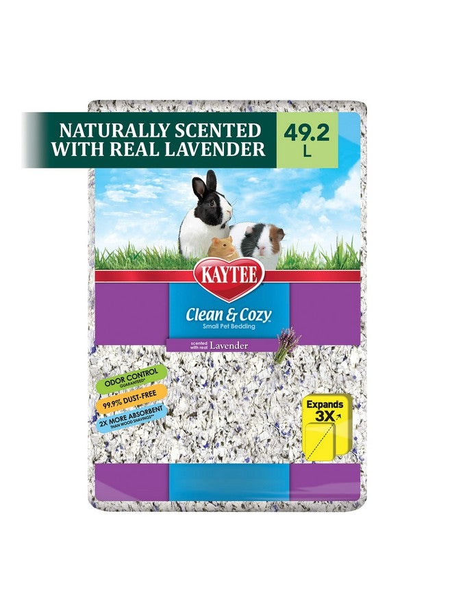 كايتي فراش كايتي النظيف والمريح برائحة اللافندر لحيوانات خنازير غينيا الأليفة، والأرانب، والهامستر، والجربوع، والشنشيلة، سعة 49.2 لترًا - Image 1