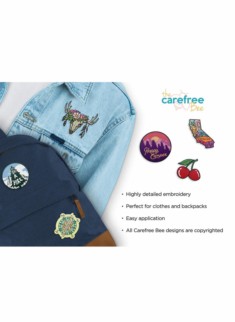 Excefore Outdoor Patch,Large Assorted Set of 15 Aesthetic and Cool Outdoors Iron On Patches for Jackets Backpacks Jeans and Clothes,Durable and Sticks to All Fabrics  - Image 2