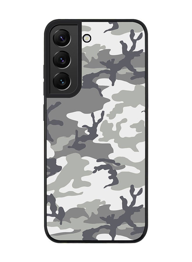 Stylizedd Rugged Black edge case for Samsung Galaxy S21 FE 5G Slim fit Soft Case Flexible Rubber Edges Anti Drop TPU Gel Thin Cover - Artic Camo - Image 1