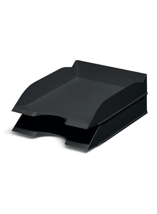 Durable Document Organizer Tray for Office & Home | Made in Germany with 80% Post-Consumer Recycled Material, Stackable Vertical or Offset, A4–C4, Slanted Bevelled Front & Wide Recess for Easy Access - Image 2