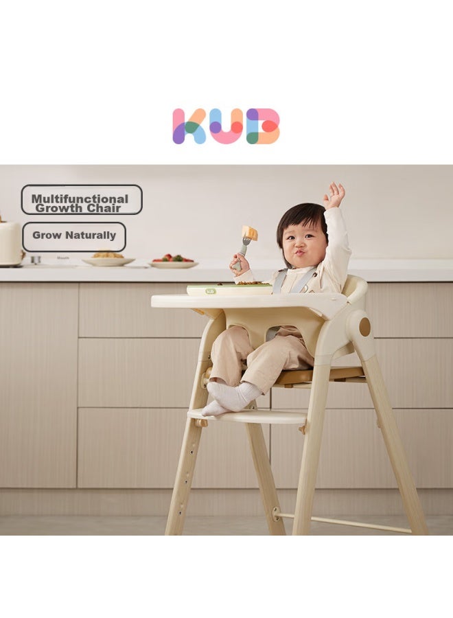 Kub Growth High Chair, Multifunctional Dining Chair, Baby Chair, Children's Chair, Foldable - Off-white - Image 2