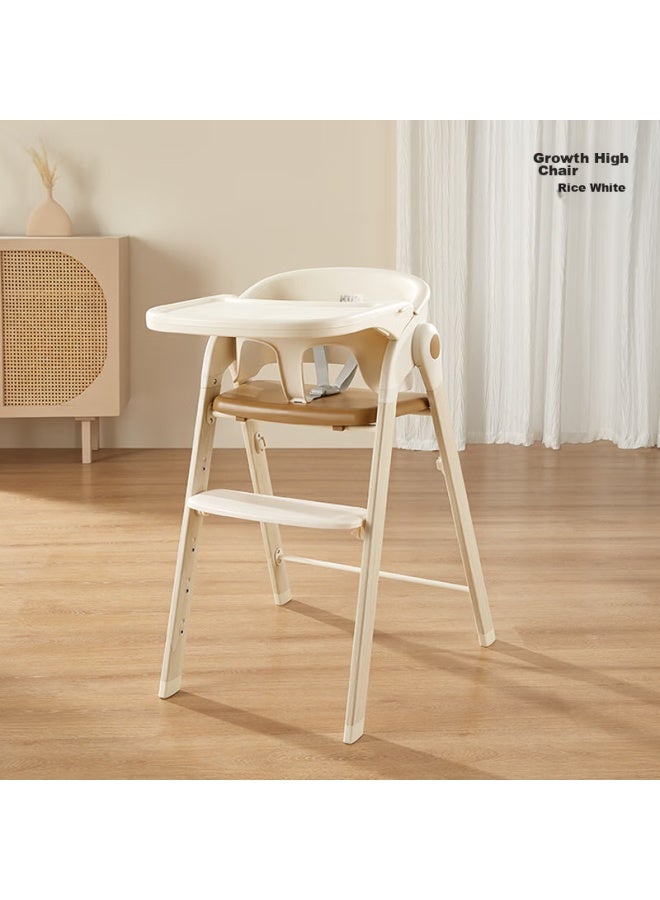Kub Growth High Chair, Multifunctional Dining Chair, Baby Chair, Children's Chair, Foldable - Off-white - Image 1
