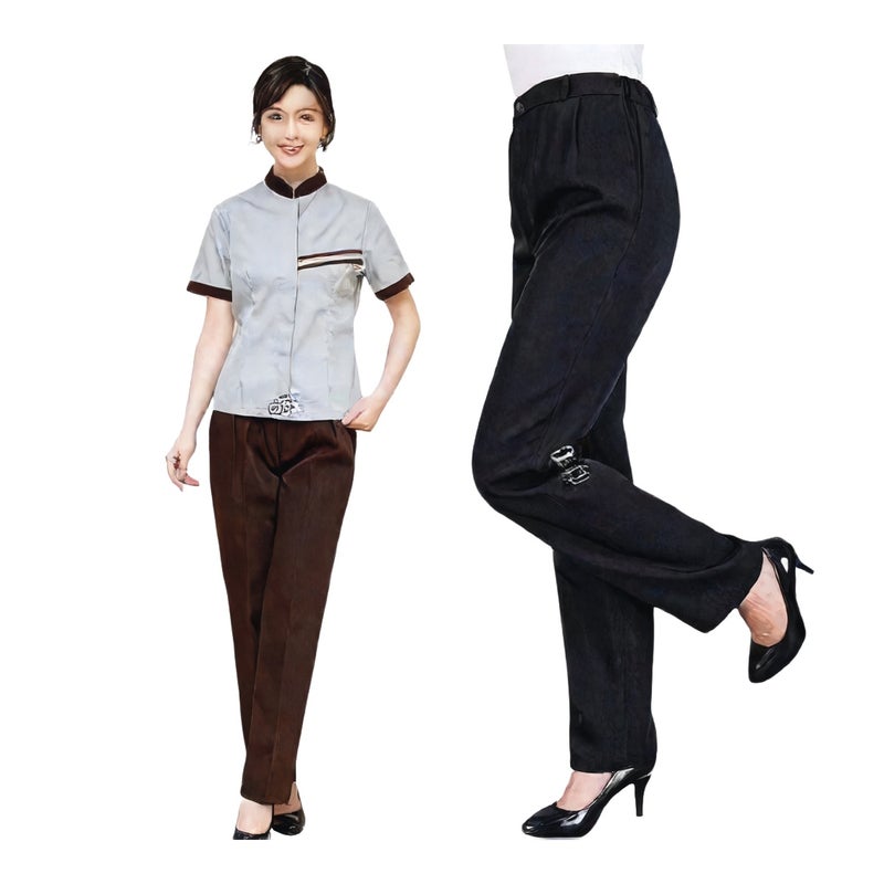 Wholesale Elastic Waist Work Trousers for Hotel Restaurant Service Staff Plus Size - Image 1