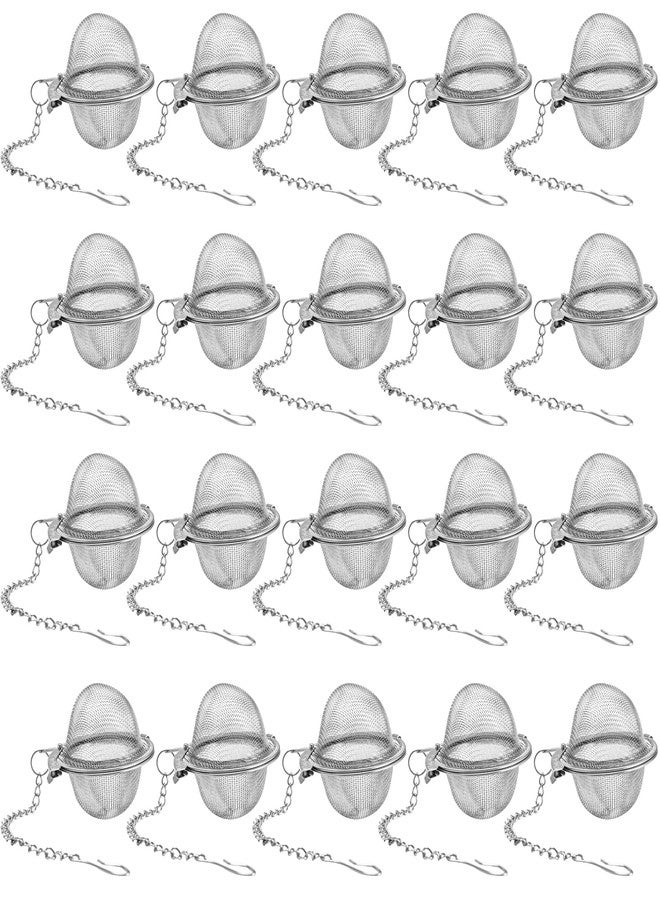 Drayear 20 Pack Stainless Steel Tea Ball Infusers with Chain Mesh Tea Strainer Balls Hanging Tea Ball Infusers for Loose Leaf Tea Teapots Cups Spices - Image 1