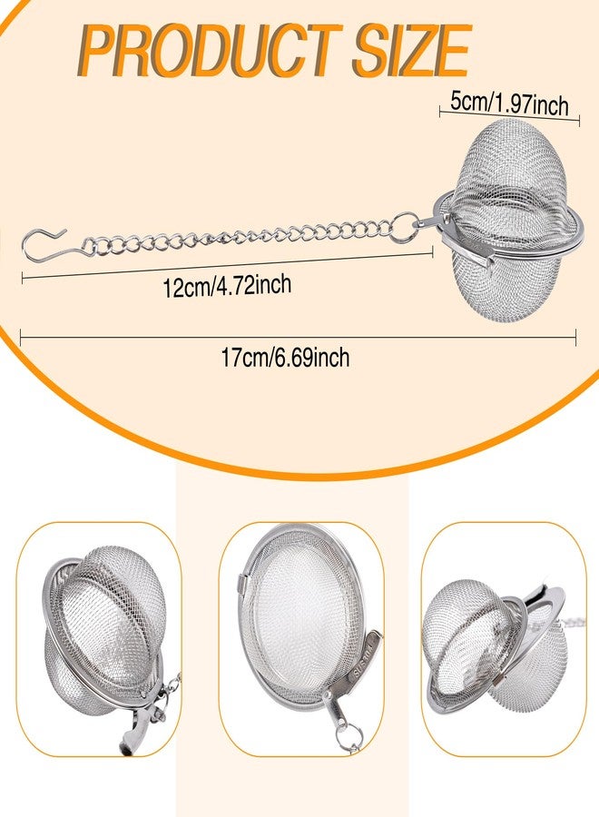 Drayear 20 Pack Stainless Steel Tea Ball Infusers with Chain Mesh Tea Strainer Balls Hanging Tea Ball Infusers for Loose Leaf Tea Teapots Cups Spices - Image 2