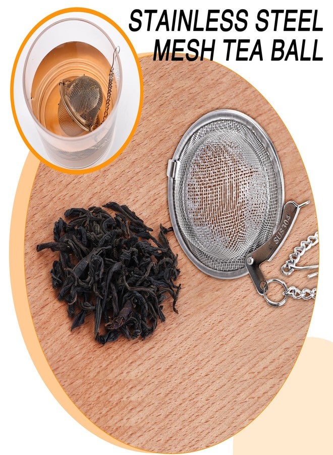 Drayear 20 Pack Stainless Steel Tea Ball Infusers with Chain Mesh Tea Strainer Balls Hanging Tea Ball Infusers for Loose Leaf Tea Teapots Cups Spices - Image 3
