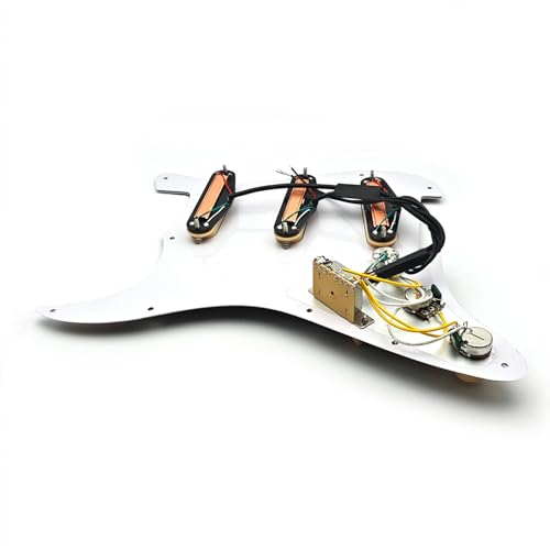 SAPHUE SSS 3x Mini Humbucker Electric Guitar Pickguard 9K/9K/9K Loaded Prewired Scratchplate for ST Style Guitar Multi Colour Available (Tortoise Shell) - Image 5
