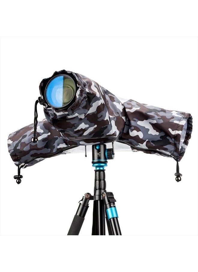 Kiorafoto Camera Lens Rain Cover Raincoat Sleeve Gear Camo for Canon EOS R10 R7 R5 R6 R Rp Rebel T7 T8i T7i 90D 80D 4000D SL3 SX70 Nikon Z7II Z6II Z5 D780 D850 D750 D7500 D5600 D3500 Coolpix P950 P1000 P900  - Image 1