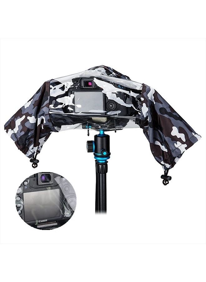 Kiorafoto Camera Lens Rain Cover Raincoat Sleeve Gear Camo for Canon EOS R10 R7 R5 R6 R Rp Rebel T7 T8i T7i 90D 80D 4000D SL3 SX70 Nikon Z7II Z6II Z5 D780 D850 D750 D7500 D5600 D3500 Coolpix P950 P1000 P900  - Image 4