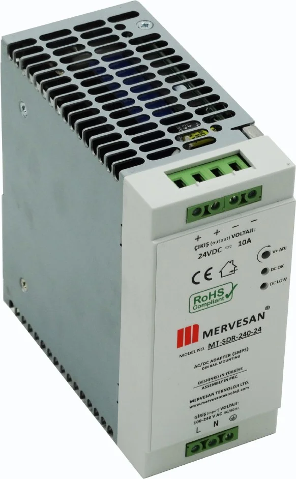 Mervesan MT-SDR-240-48 48V 5A Rail Type Smps Adapter