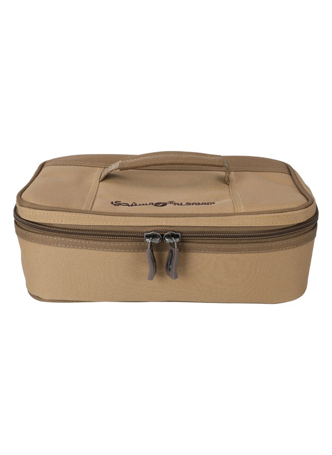 AL SANIDI Cups and Mugs Bag for trips, Tea cups Bag, Kaki, Size 29*18*9.5Cm  - Image 2