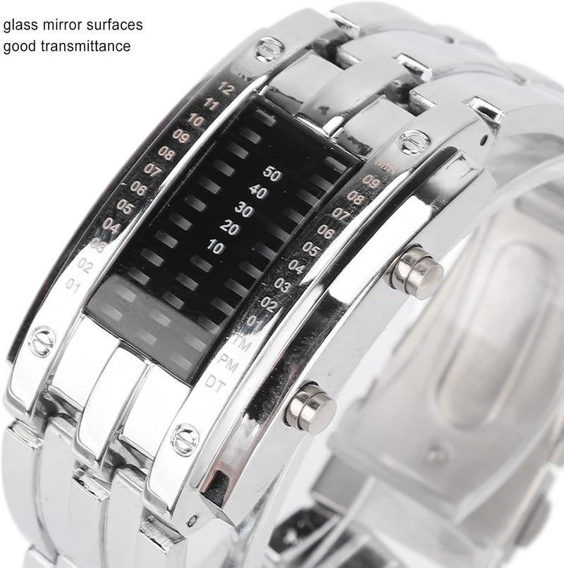 klarako Professional LED Watch for Boys Girls, Unique Binary Time Mode Display Convex Arc Structure Waterproof LED Wrist Watch Electronic Watch - Image 4