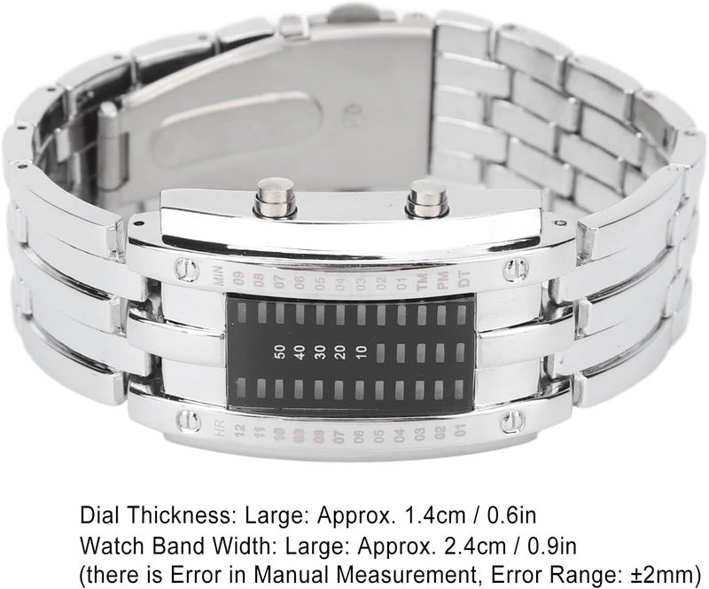 klarako Professional LED Watch for Boys Girls, Unique Binary Time Mode Display Convex Arc Structure Waterproof LED Wrist Watch Electronic Watch - Image 5