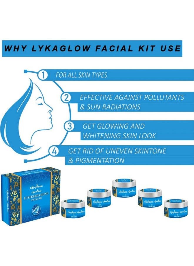 LifesyNutra مجموعة العناية بالوجه من لايكاجلو لوستر دايموند لايفسي نوترا لتنظيف الوجه بعمق وإشراقه (5 × 50 جم)  - Image 4