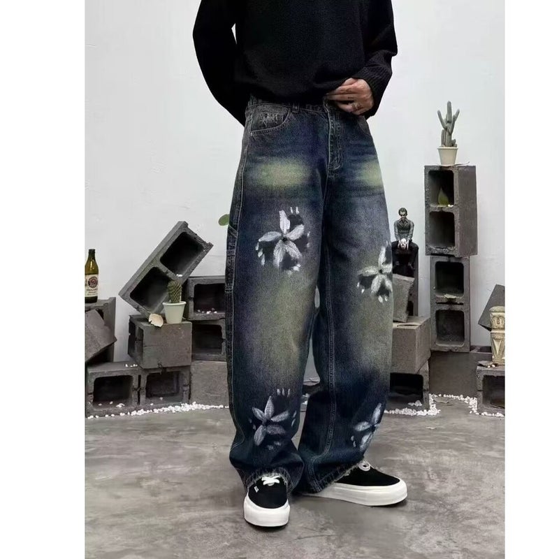 Unisex Classic Denim Jeans Loose Fit Daily Outdoor Wear - Image 2