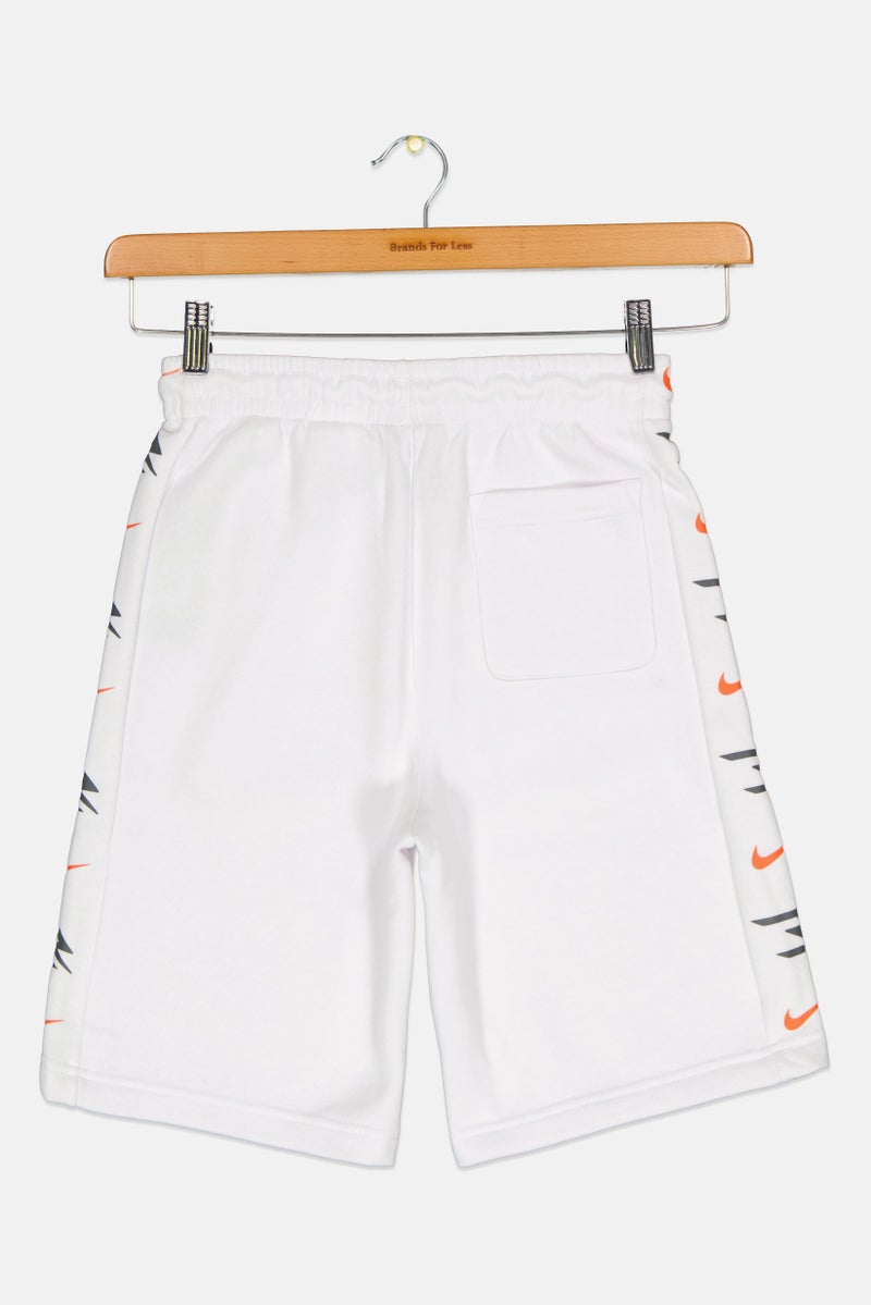 Nike Nike 3Brand by Russell Wilson Kids Boy Sportswear Fit Brand Logo Training Shorts, White  - Image 2