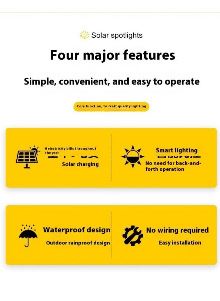 SISGL مصباح حديقة LED شمسي خارجي، أضواء كاشفة شمسية للحديقة الخارجية، أضواء مناظر طبيعية شمسية مقاومة للماء IP65 2 في 1، أضواء حائط حديقة شمسية قابلة للتعديل باللون الأبيض البارد لتزيين الفناء ومسار السباحة والشرفة وممر الحديقة - Image 3