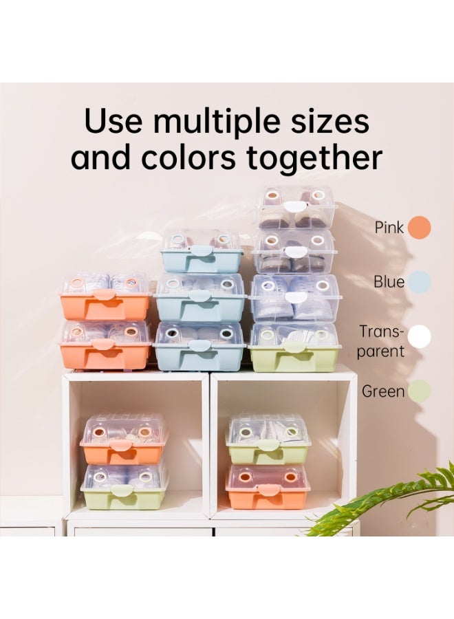 Deli Vusign Clear Shoe Box (Medium SIze)- 31.5x21x11cm Stackable PP Storage with Ventilation Holes & Flip-Top Lid (Transparent, Fits Sneakers/Sandals) - Image 5