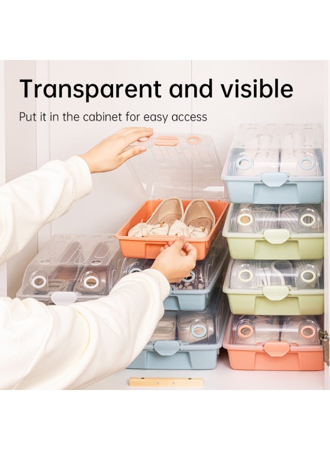 Deli Vusign Clear Shoe Box (Medium SIze)- 31.5x21x11cm Stackable PP Storage with Ventilation Holes & Flip-Top Lid (Transparent, Fits Sneakers/Sandals) - Image 4