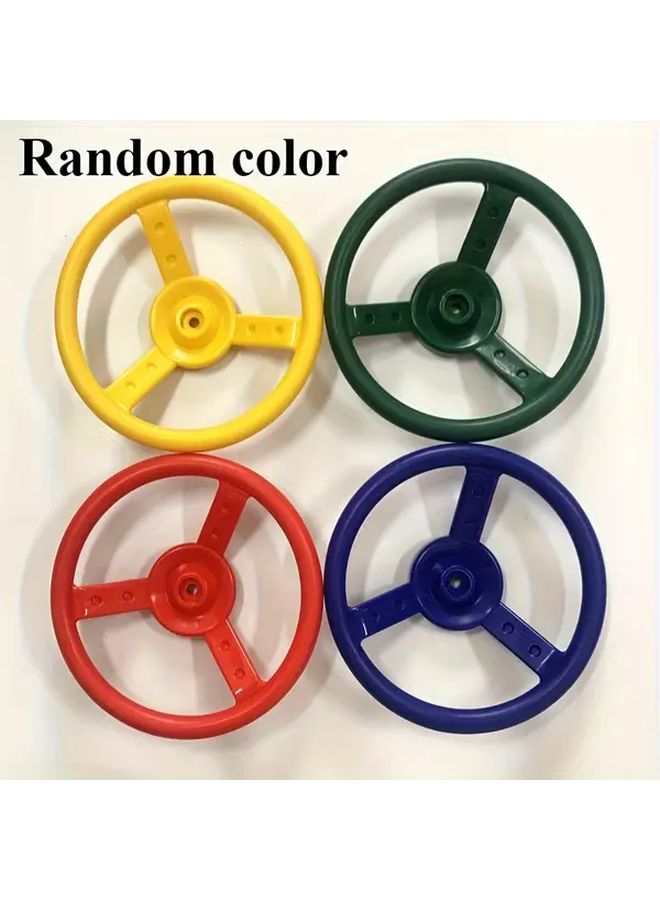Blue Swing Steering Wheel Durable Plastic Easy Install For Outdoor Backyard Treehouse Jungle Gym - Image 2