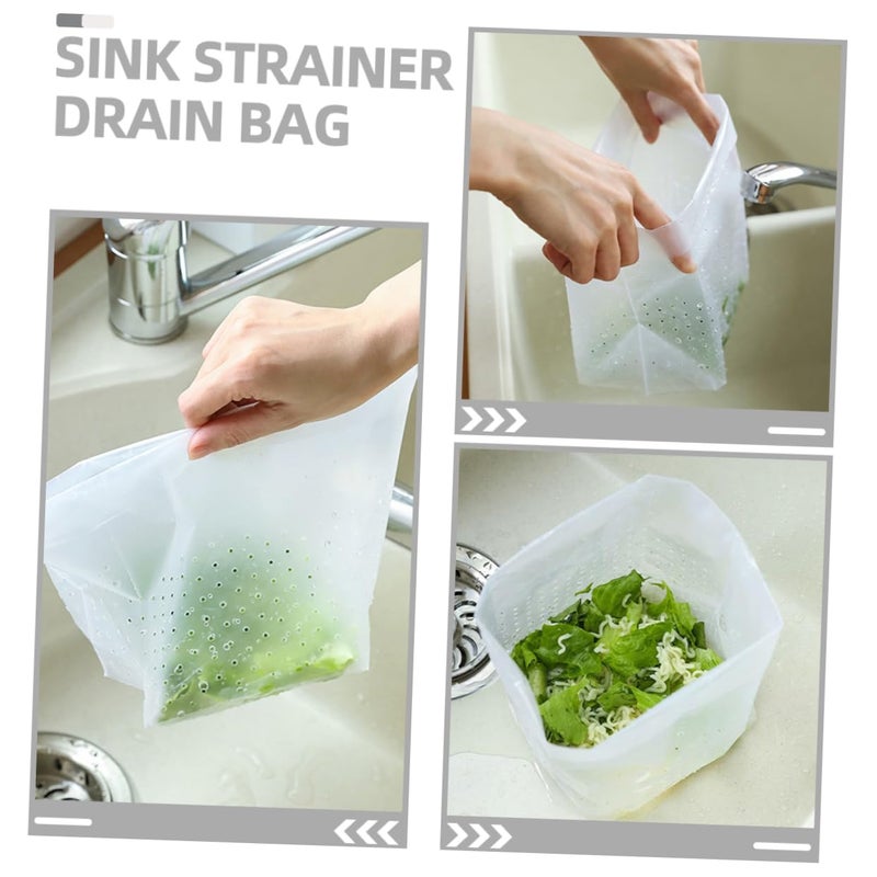 Self Standing Kitchen Sink Filter Bags 90 Pcs Thickened Plastic Disposable Drain Strainer - Image 3
