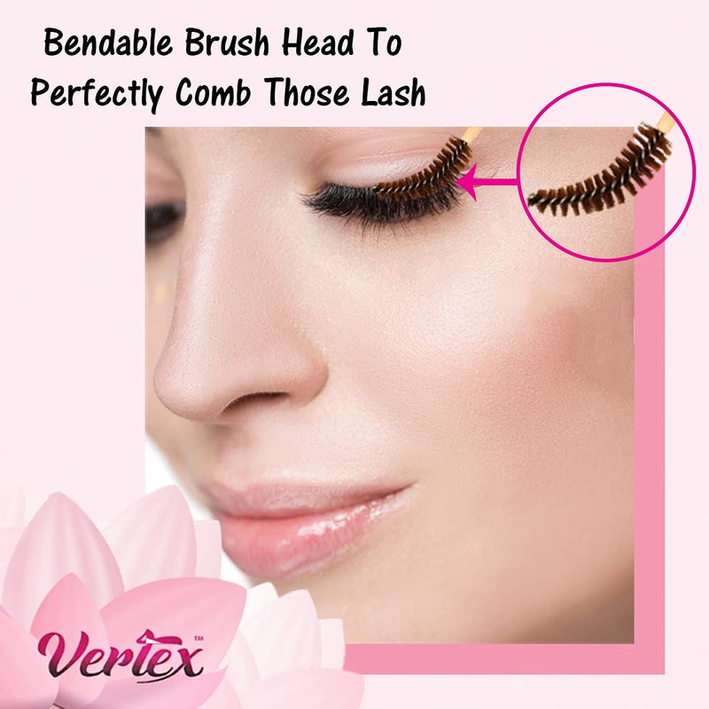 Vertex Eyebrow Brush Spoolie Comb - For Eyebrows Blending Brow Pomade | Small Angled Eyelash Brush For Longer Lashes - Image 5