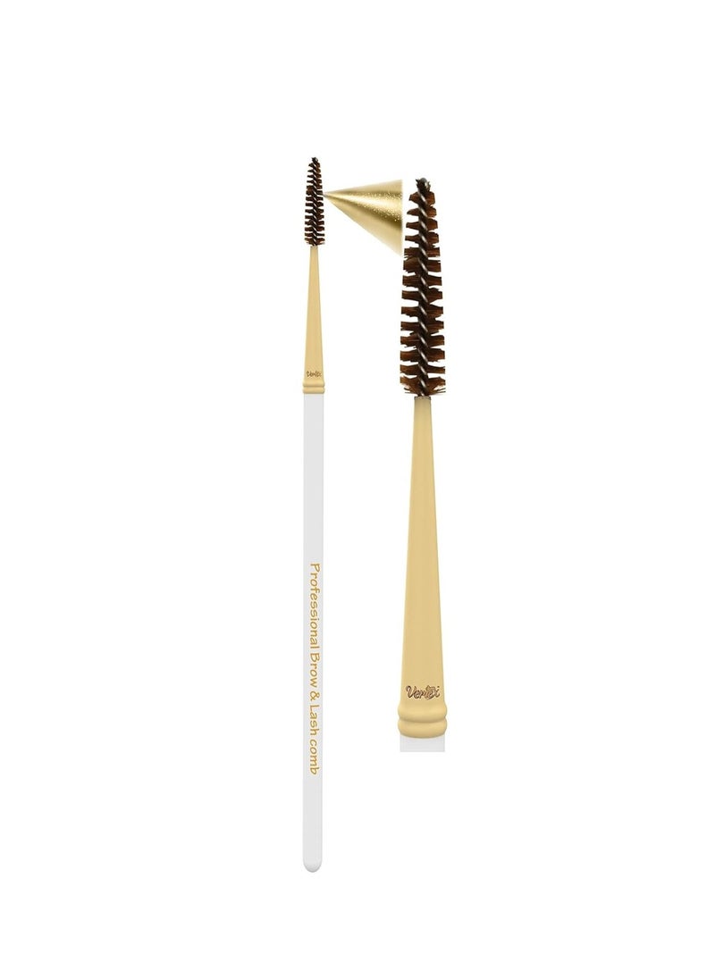 VERTEX - Vertex Eyebrow Brush Spoolie Comb - For Eyebrows Blending Brow Pomade | Small Angled Eyelash Brush For Longer Lashes - Image 1