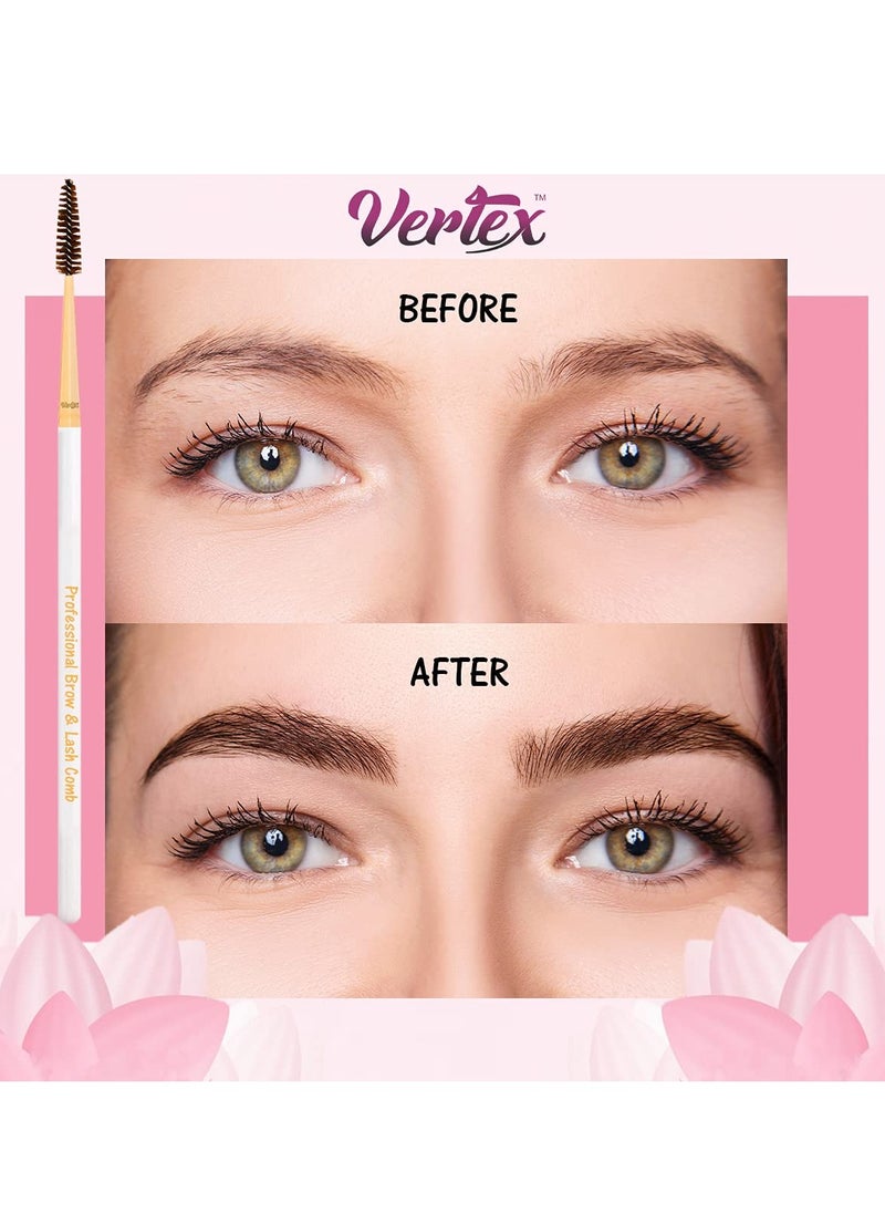 VERTEX - Vertex Eyebrow Brush Spoolie Comb - For Eyebrows Blending Brow Pomade | Small Angled Eyelash Brush For Longer Lashes - Image 1