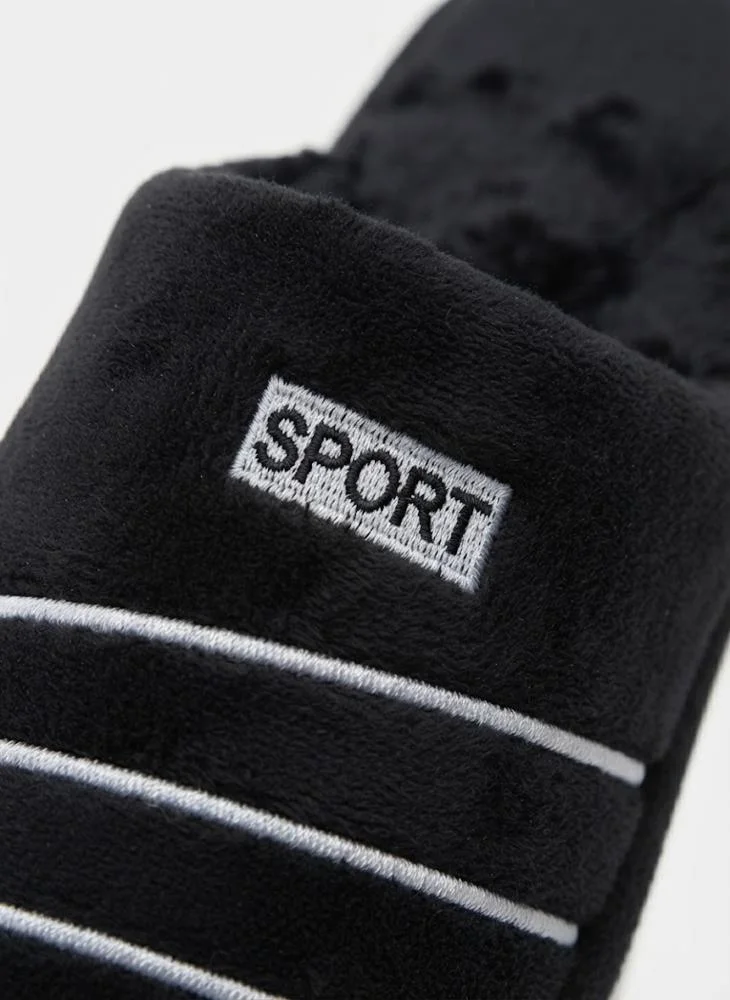 Viny Black Viny Men's Home Slippers | Comfortable Slip-On Indoor House Shoes | Non-Slip Sole for Everyday Wear for Men | Best Price UAE