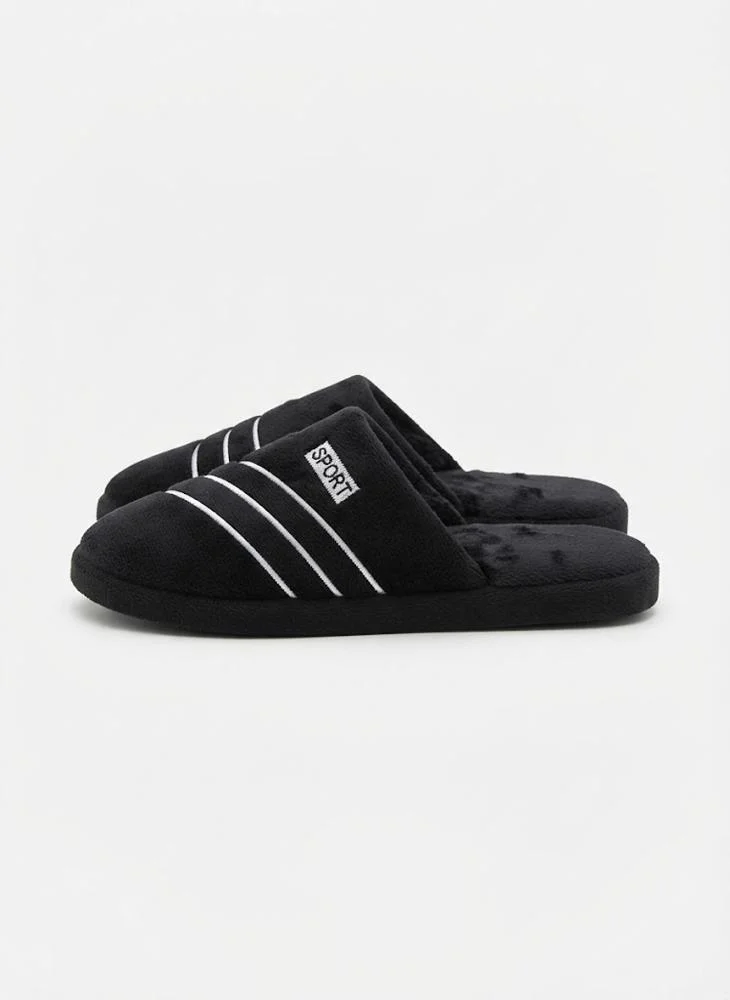 Viny Black Viny Men's Home Slippers | Comfortable Slip-On Indoor House Shoes | Non-Slip Sole for Everyday Wear for Men | Best Price UAE